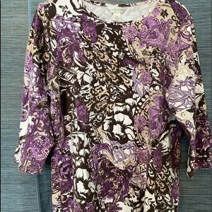 Women’s patterned long sleeve shirt